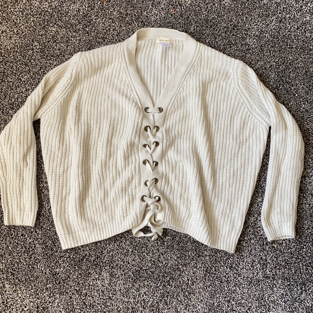 Lace-up Sweater